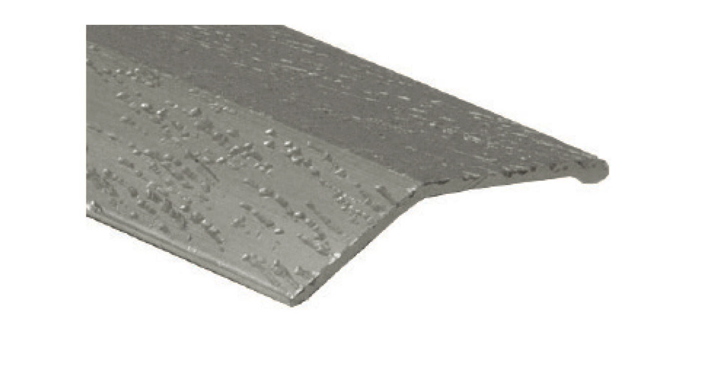 Bevel Bar Economy Aluminum Hammered Titanium 1-1/2" x 12'