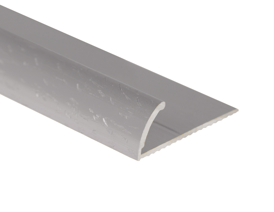 Aluminum Tapdown Pinless Residential, Hammered Silver - 1/2" x 12'