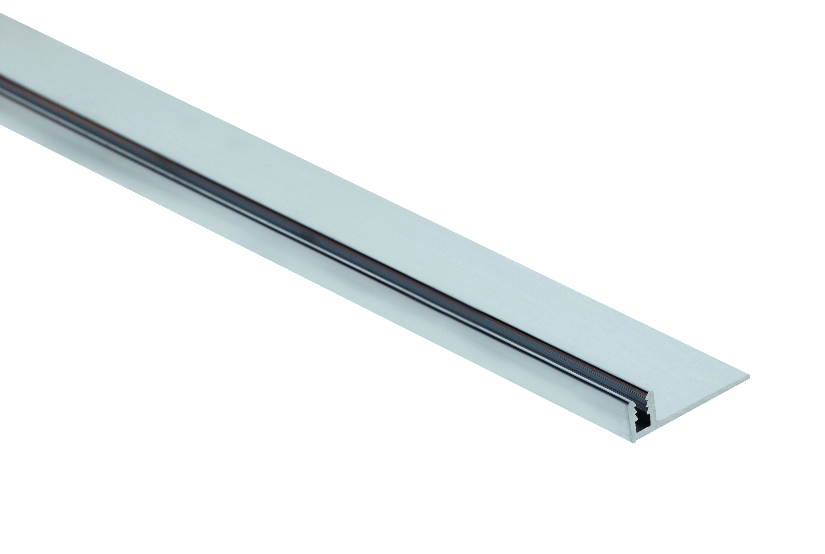 Aluminum Cap Track Pinless, Mill Finish - 3/8" x 12'