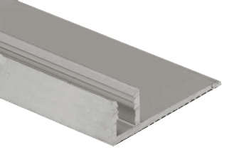 Aluminum Cap Track Pinless, Mill Finish - 3/8" x 12'