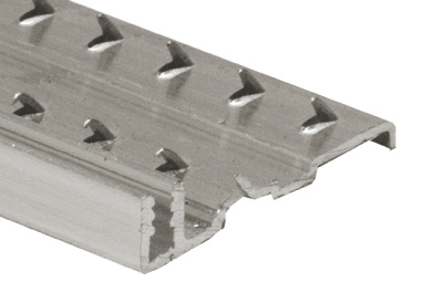 Aluminum Cap Track Pinned, Mill Finish - 3/8" x 12'