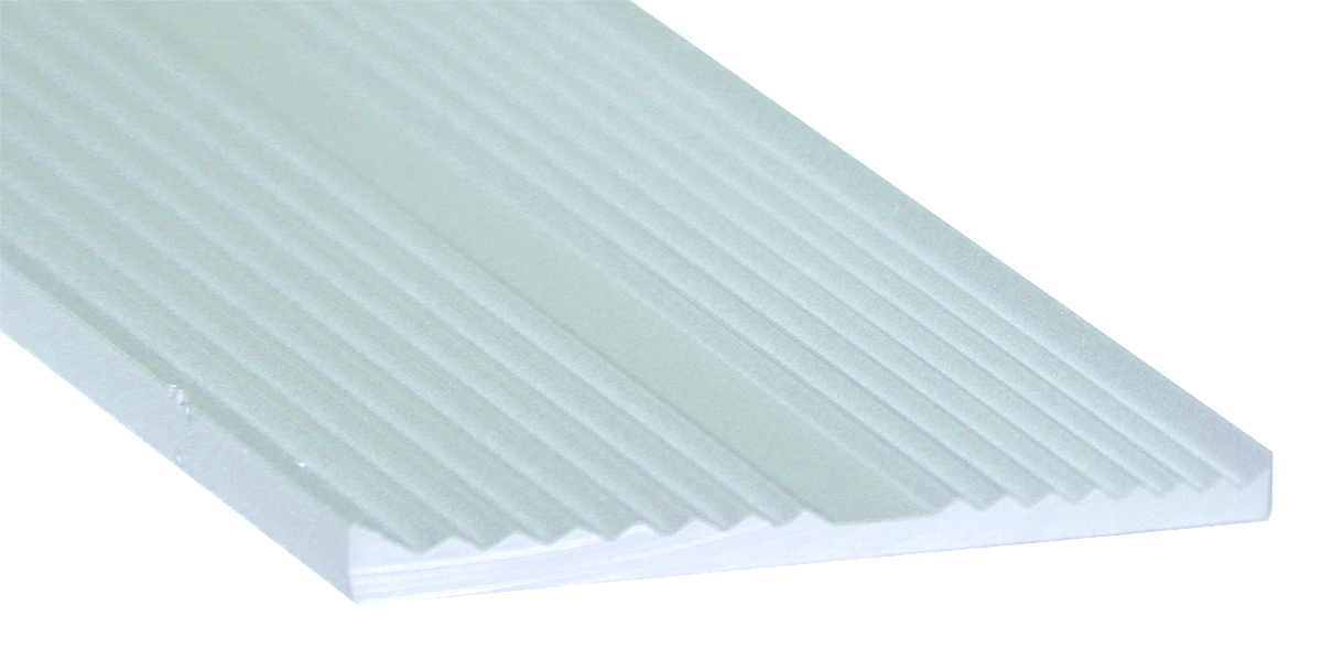 Aluminum Sabre Tooth Straight Edge, Satin Clear Anodized - 2 1/4" x 12.5'