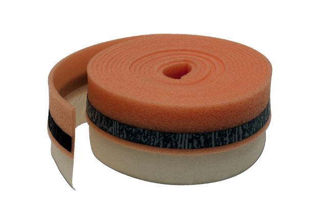 BEKOTEC-BRS/KF Adhesive Edge Strip Polyethylene Foam Nickel 5/16" (8 mm) x 3-1/8" x 82'