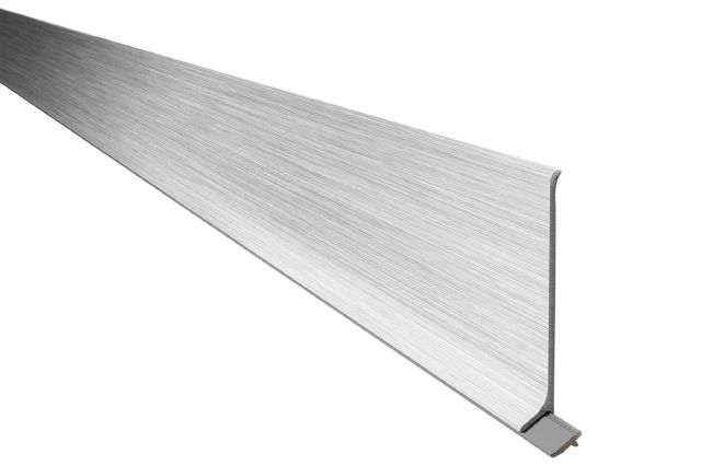 DESIGNBASE-SL Wall Base Profile Aluminum with Brushed Stainless Appearance 2-3/8" (60 mm) x 8' 2-1/2"