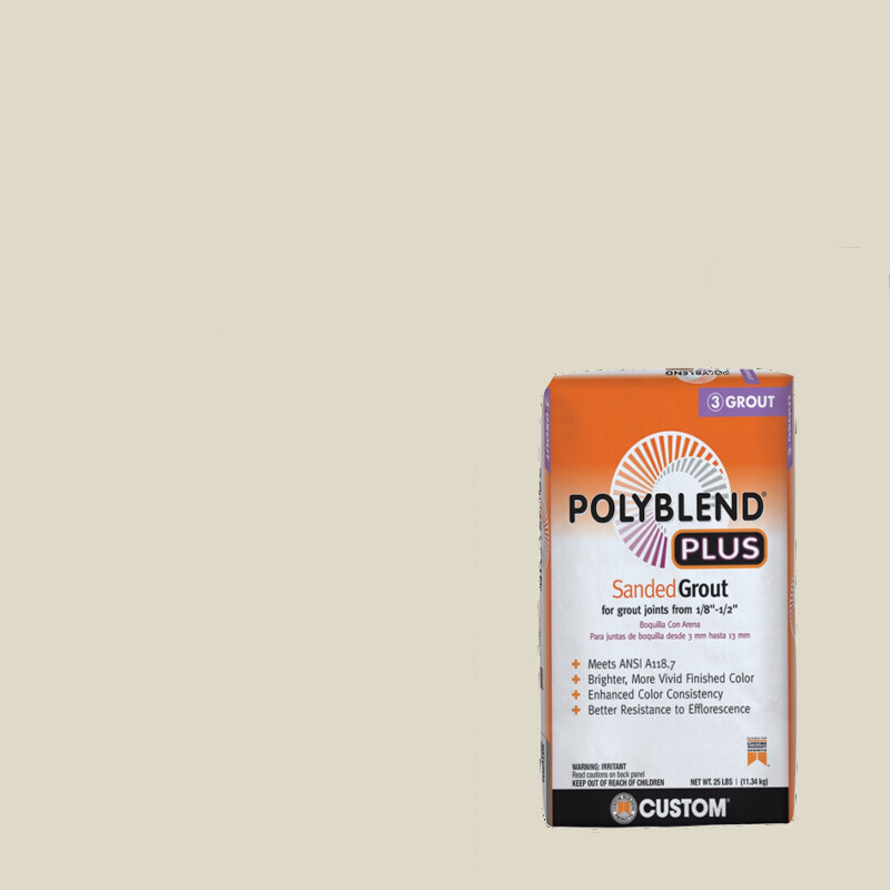Custom Building Products Polyblend Plus #122 Linen 1 lb. Sanded Grout