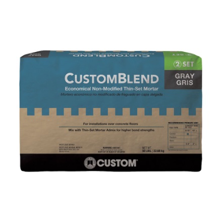 Custom Building Products Gray Thin-Set Mortar 50 lb Custom Building Products Gray Thin-Set Mortar 50 lb