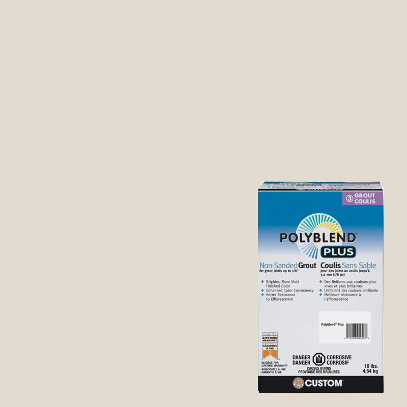 Custom Building Products Polyblend Plus #10 Antique White 10 lb. Unsanded Grout