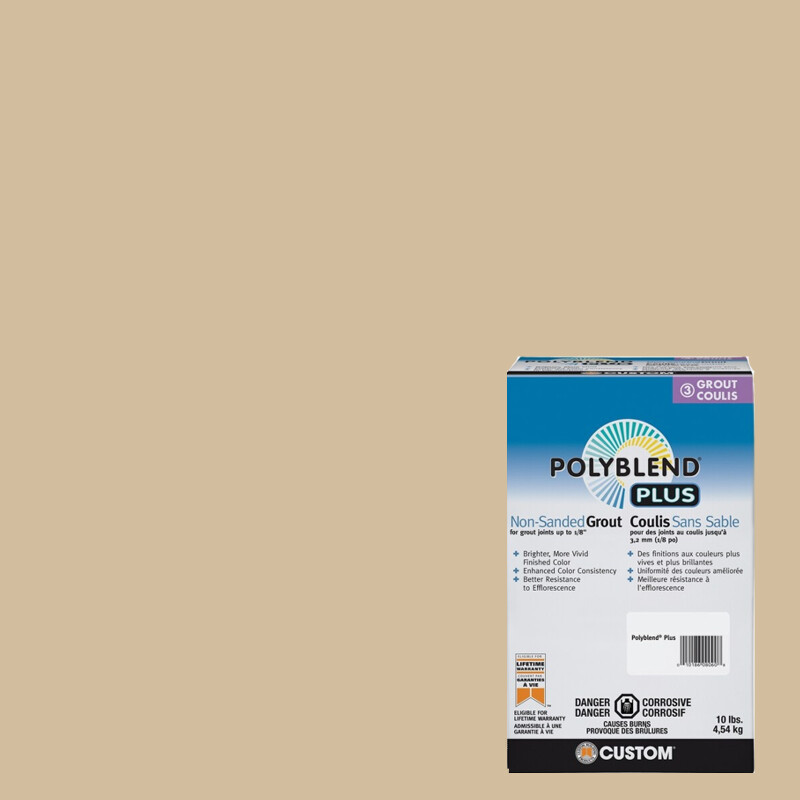 Custom Building Products Polyblend Plus #122 Linen 1 lb. Sanded Grout