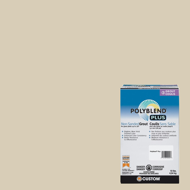 Custom Building Products Polyblend Plus #10 Antique White 10 lb. Unsanded Grout