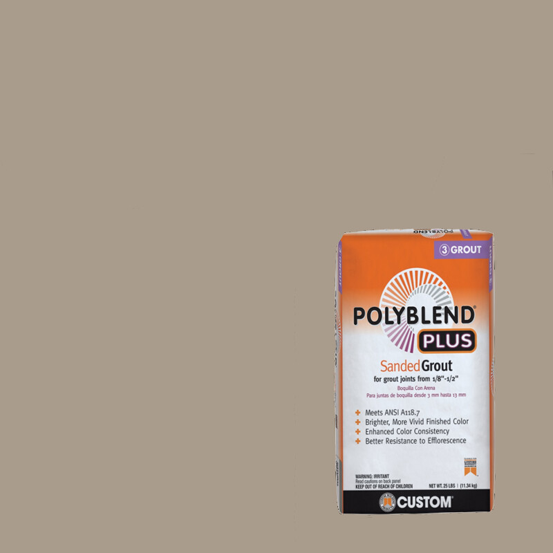 Custom Building Products Polyblend Plus #542 Graystone 25 lb. Sanded Grout