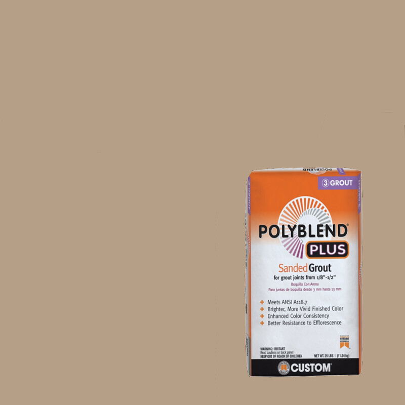 Sanded Grout Polyblend Plus #380 Haystack 25 lb