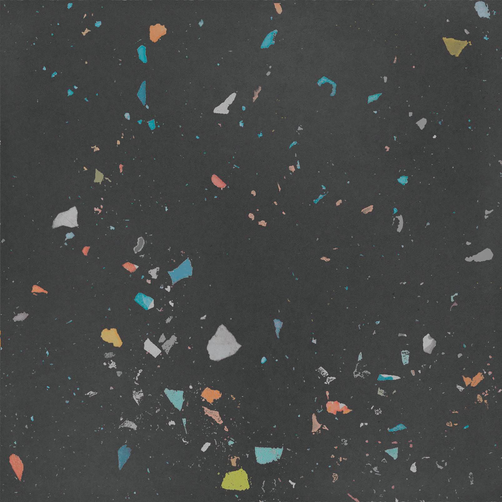 Floor Tiles Drops Graphite 7" x 7"