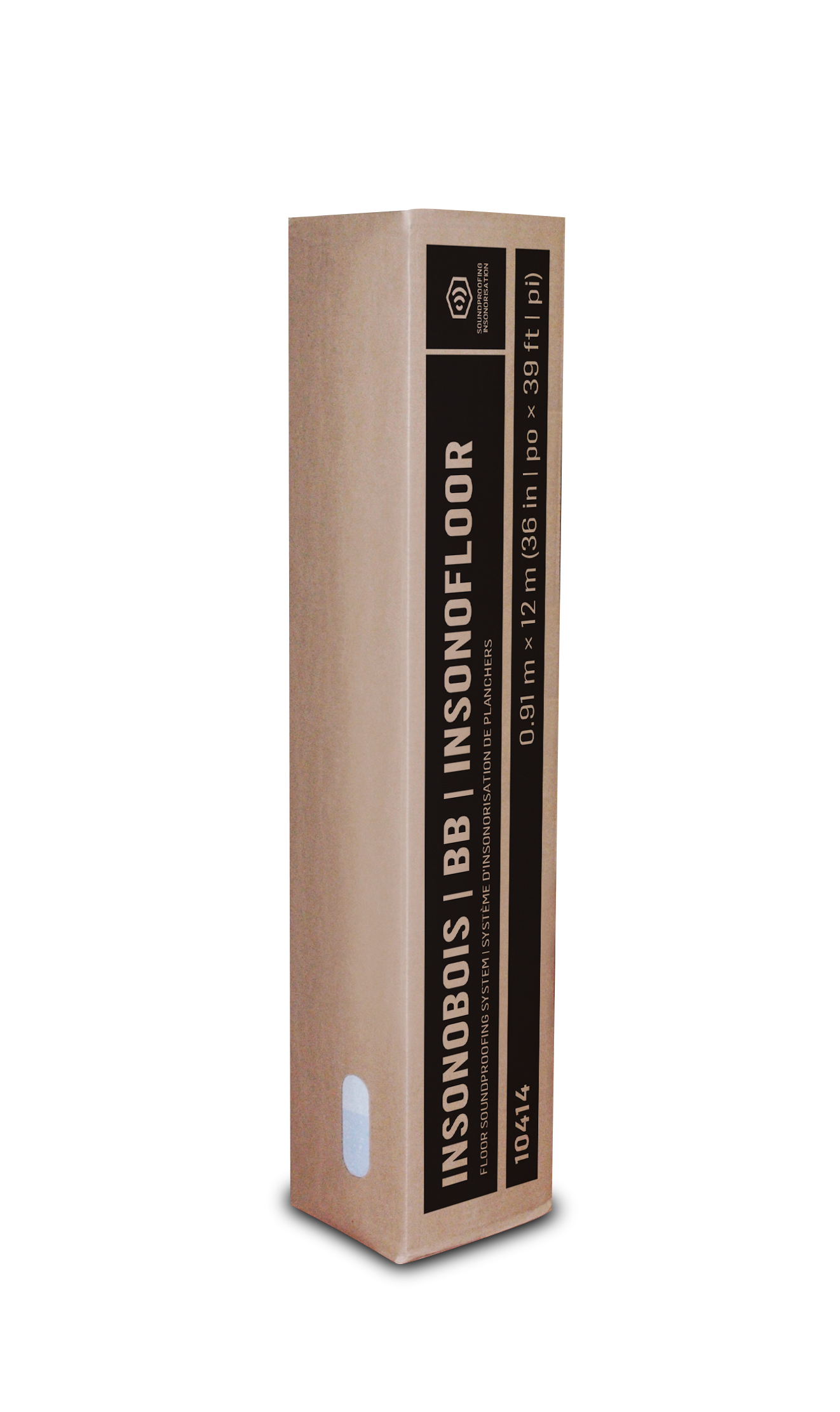 Sous-couche acoustique pour planchers de bois et laminéa Insonobois BB 35" x 39' - 3.5 mm (115 pi²)