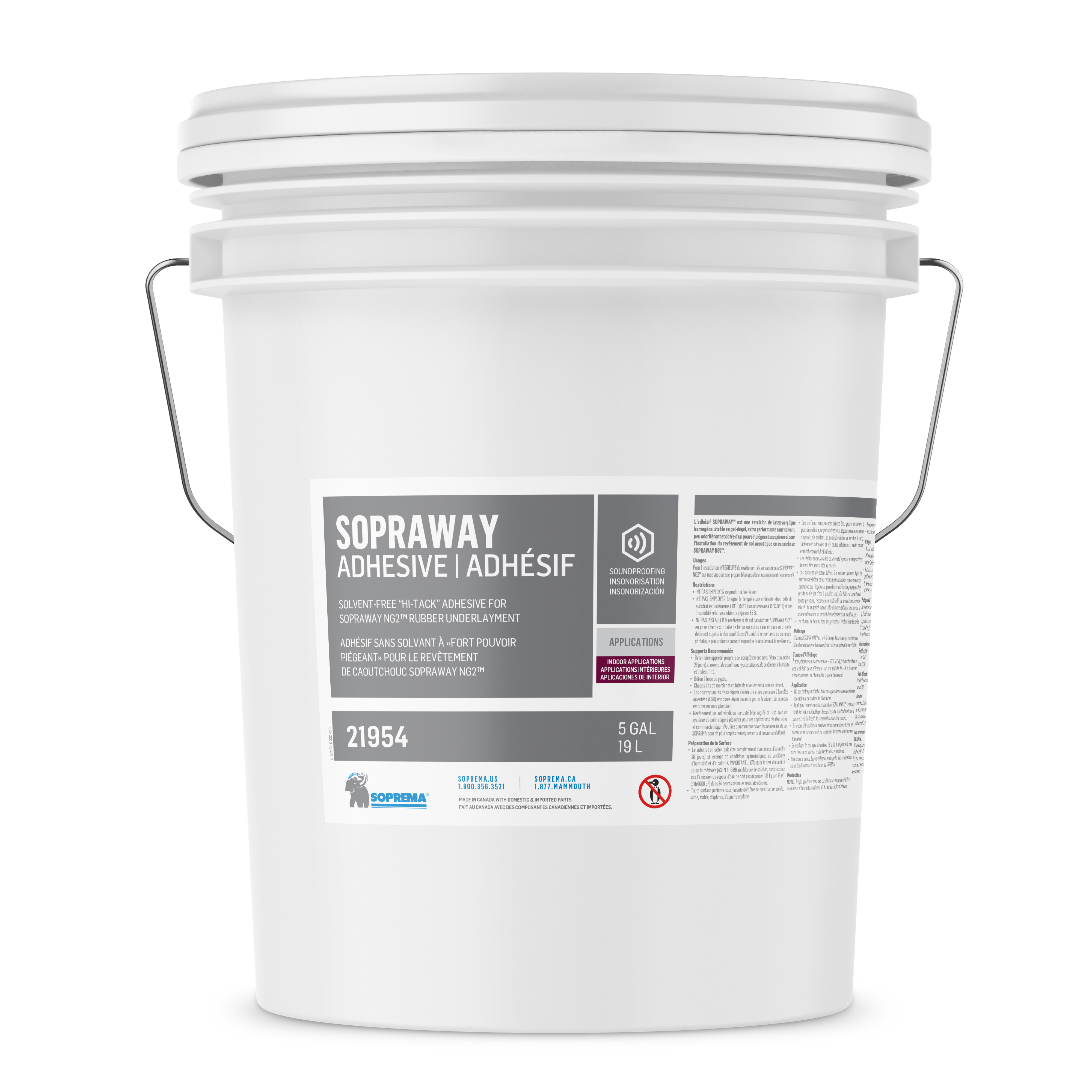 Underlayment Adhesive Sopraway 5 gal