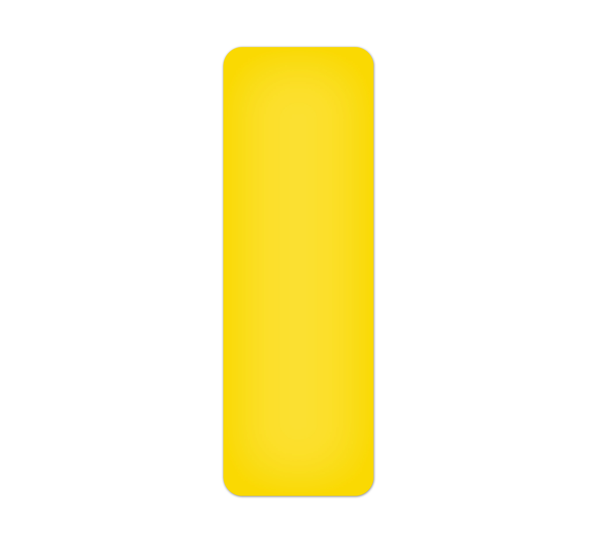 Ruban Tuff Mark jaune en forme de "I" - paquet de 20