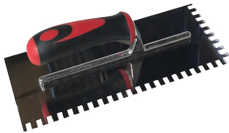 Truelle Professionelle à dents carrées 1/4" x 3/8" Acier Inoxidable