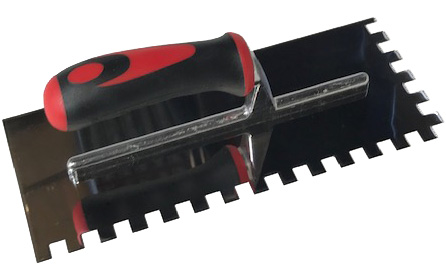 Truelle Professionelle à dents carrées 3/8" x 3/8" Acier Inoxidable