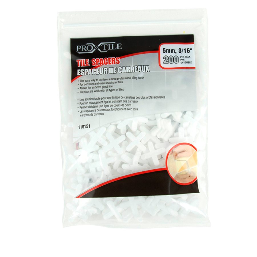 Tile Spacers 3/16" (Pack of 200)