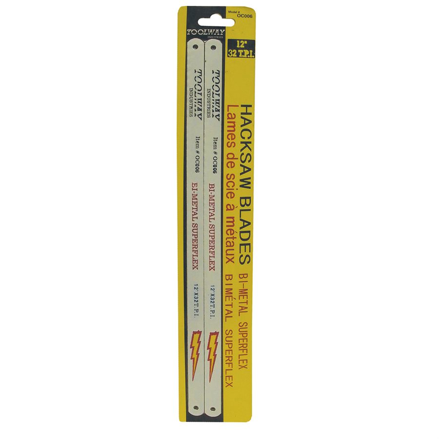 Bi-Metal Hacksaw Blade 12" 32D (Pack of 2)