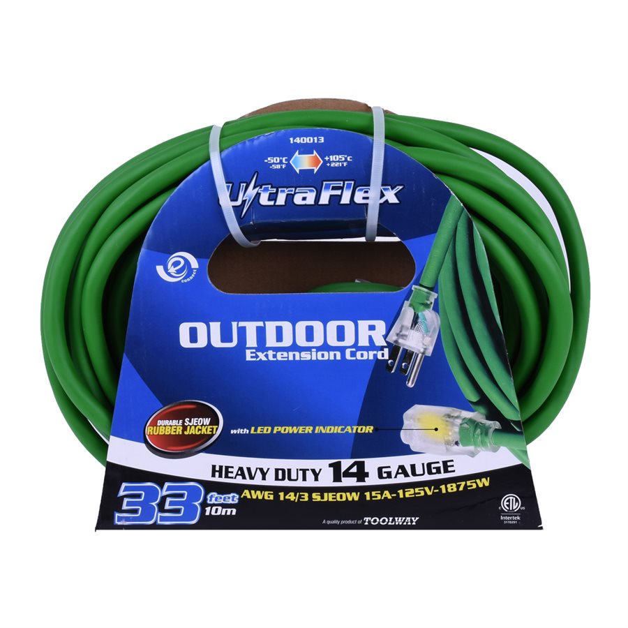 Outdoor Extension Cord SJEOW 14 Gauge 10 m