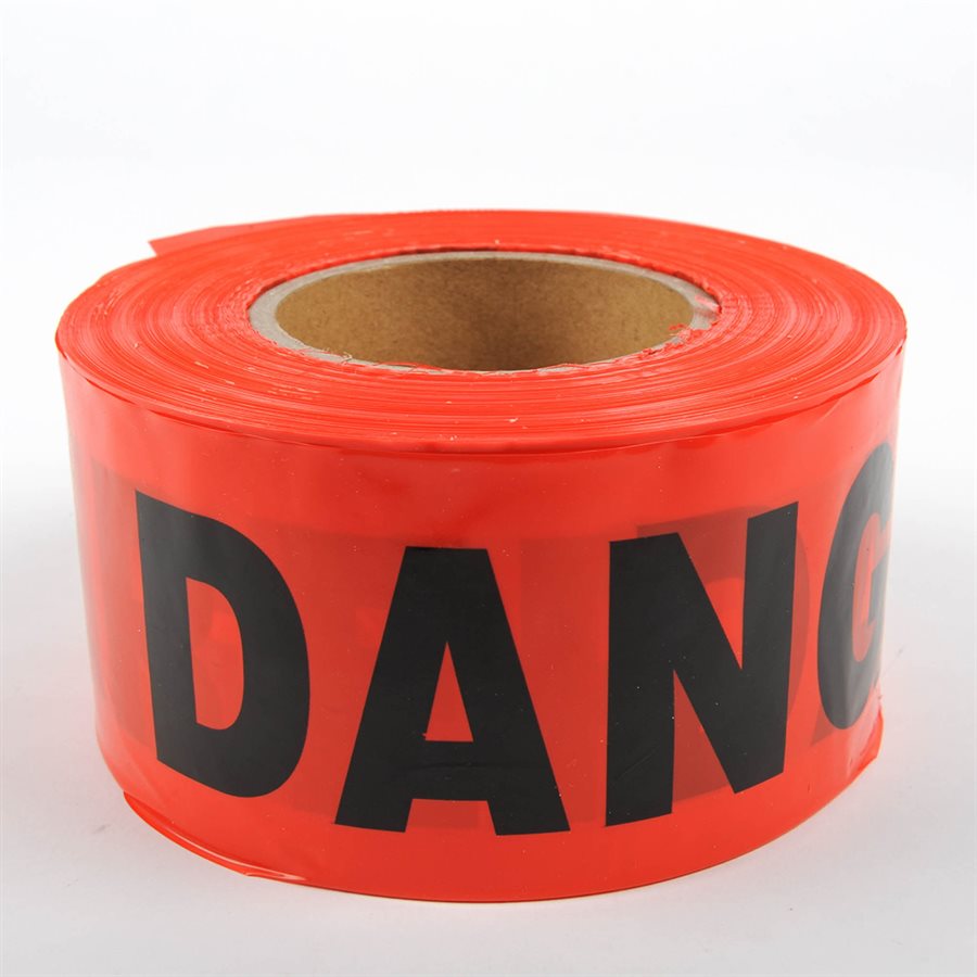 Red Danger Tape 3" x 1000'