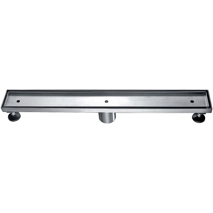 Drain de carrelage linéaire 2" x 47" x 3" x 3 1/8"