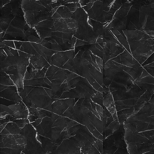 Vinyl Tile ScratchMaster Astonishing Marquina Click Lock 12" x 32"
