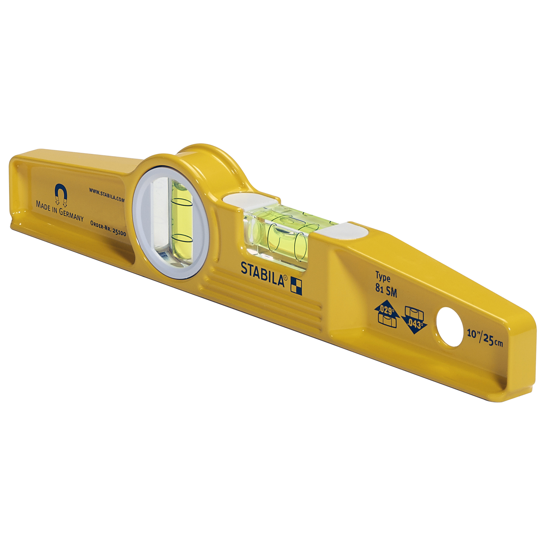Niveau à bulle Torpedo Type 81 S REM, 25 cm (10 po) avec étui