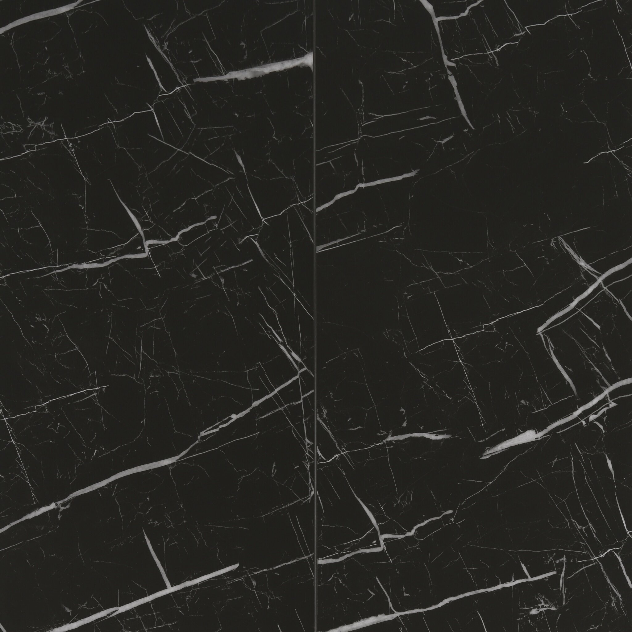 Vinyl Tiles Curate Nero Marquina Click Lock 12" x 24"