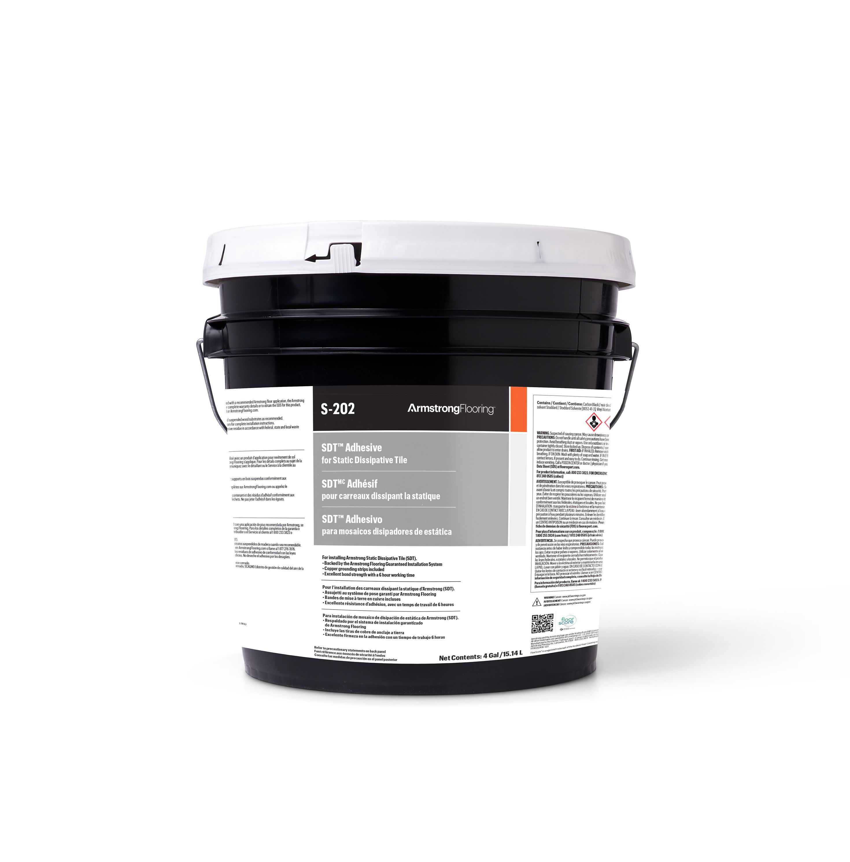 Vinyl Adhesive S-202 Static Dissipative 3.78 L