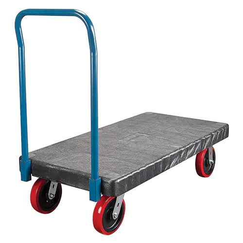 Plastic Platform Truck with Polyurethane Wheels - 48" x 24"