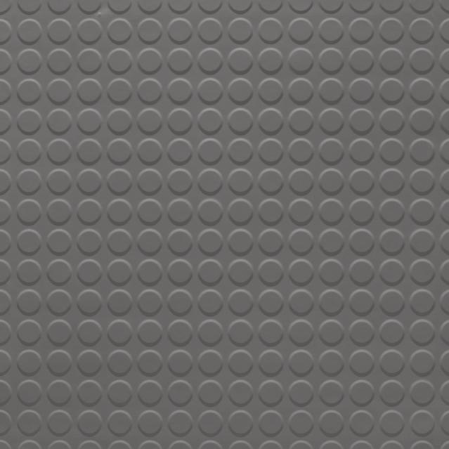 Rubber Tile Solid Color Raised Round #48 Grey 24" x 24"