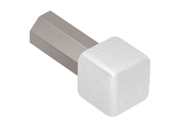 QUADEC Inside/Outside Corner 90° Anodized Aluminum Satin White 3/8" (10 mm)