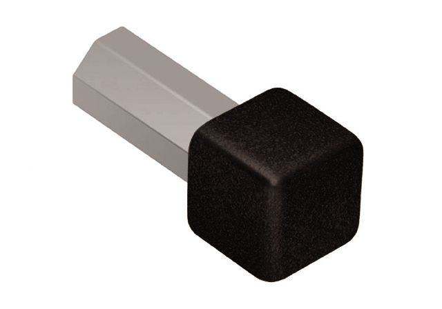 QUADEC Inside/Outside Corner 90° Anodized Aluminum Satin Black 3/8" (10 mm)