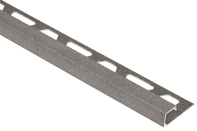 QUADEC Square Edge Profile Anodized Aluminum Stone Grey 1/4" (6 mm) x 10'