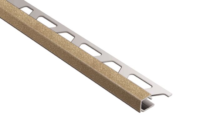 QUADEC Square Edge Profile Anodized Aluminum Beige 5/16" (8 mm) x 10'