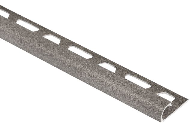 RONDEC Bullnose Edge Trim Aluminum Stone Grey 1/4" (6 mm) x 10'