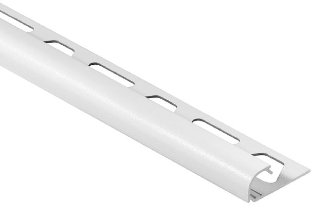 RONDEC Bullnose Edge Trim Aluminum Satin White 5/16" (8 mm) x 10'