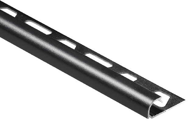 RONDEC Bullnose Edge Trim Aluminum Satin Black 5/16" (8 mm) x 10'