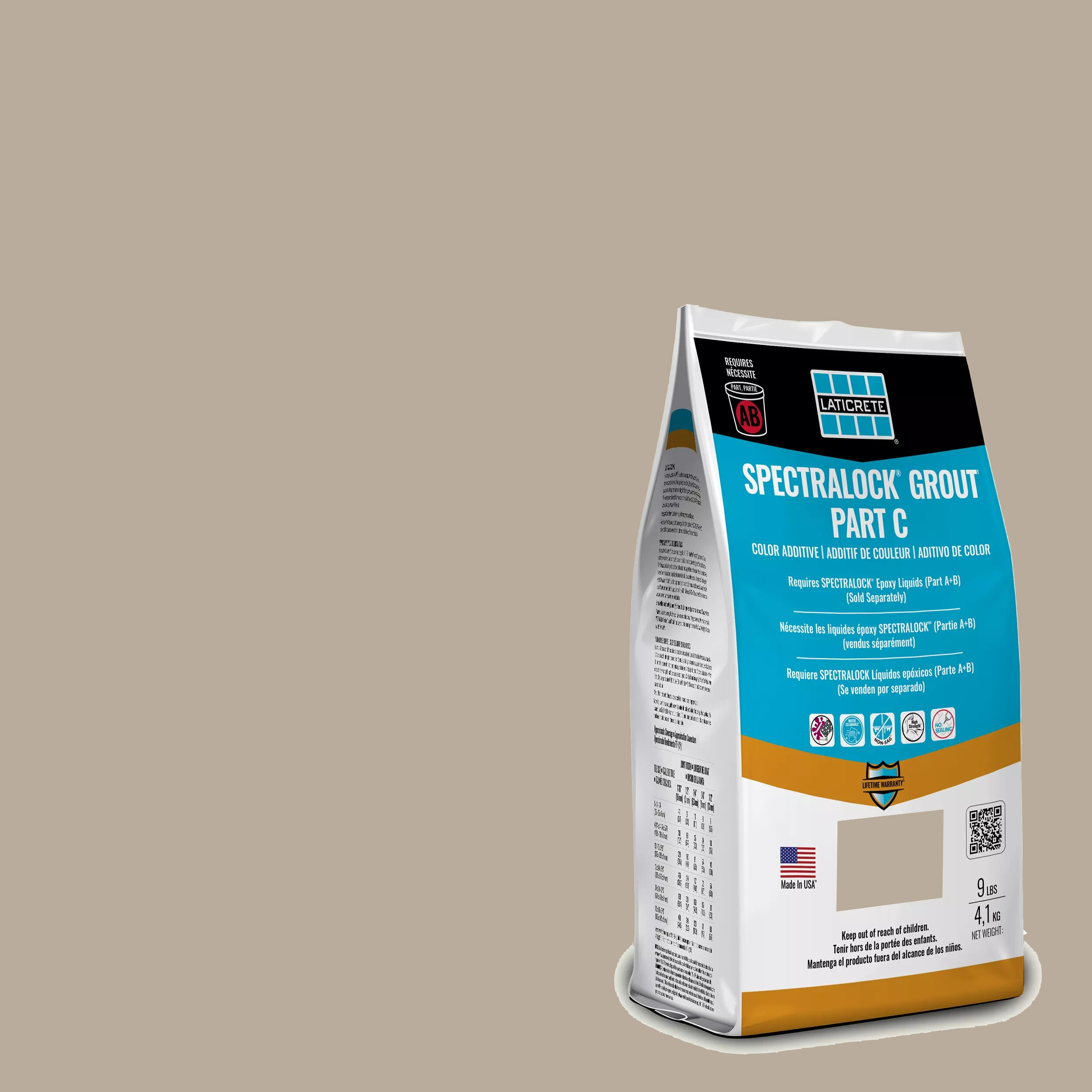 Spectralock Pro Premium Grout Part C Colored Powder #1294 Walnut 9 lb
