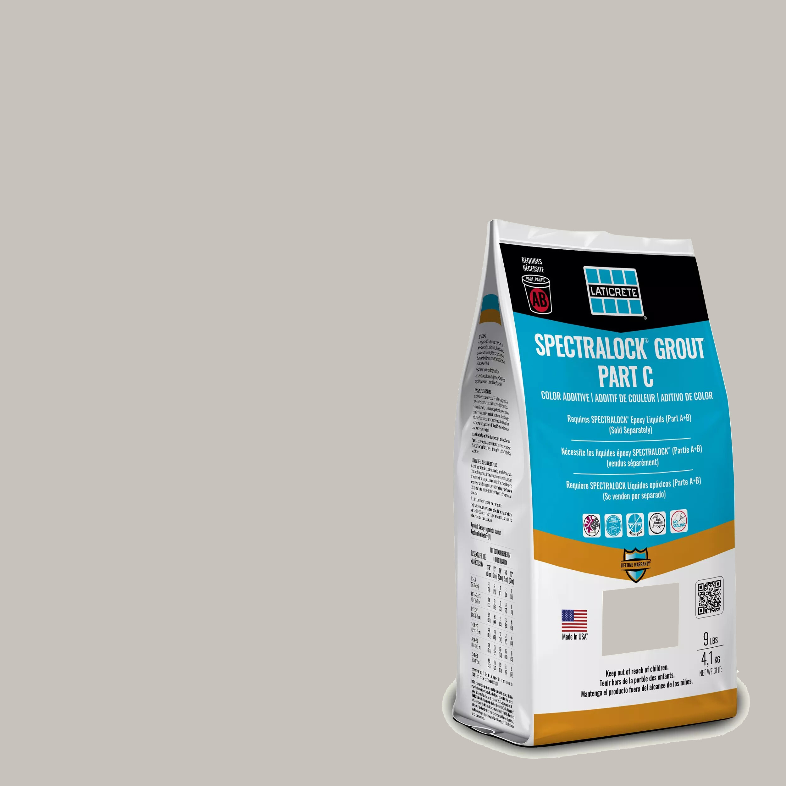 Spectralock Pro Premium Grout Part C Colored Powder #1295 Mink 9 lb