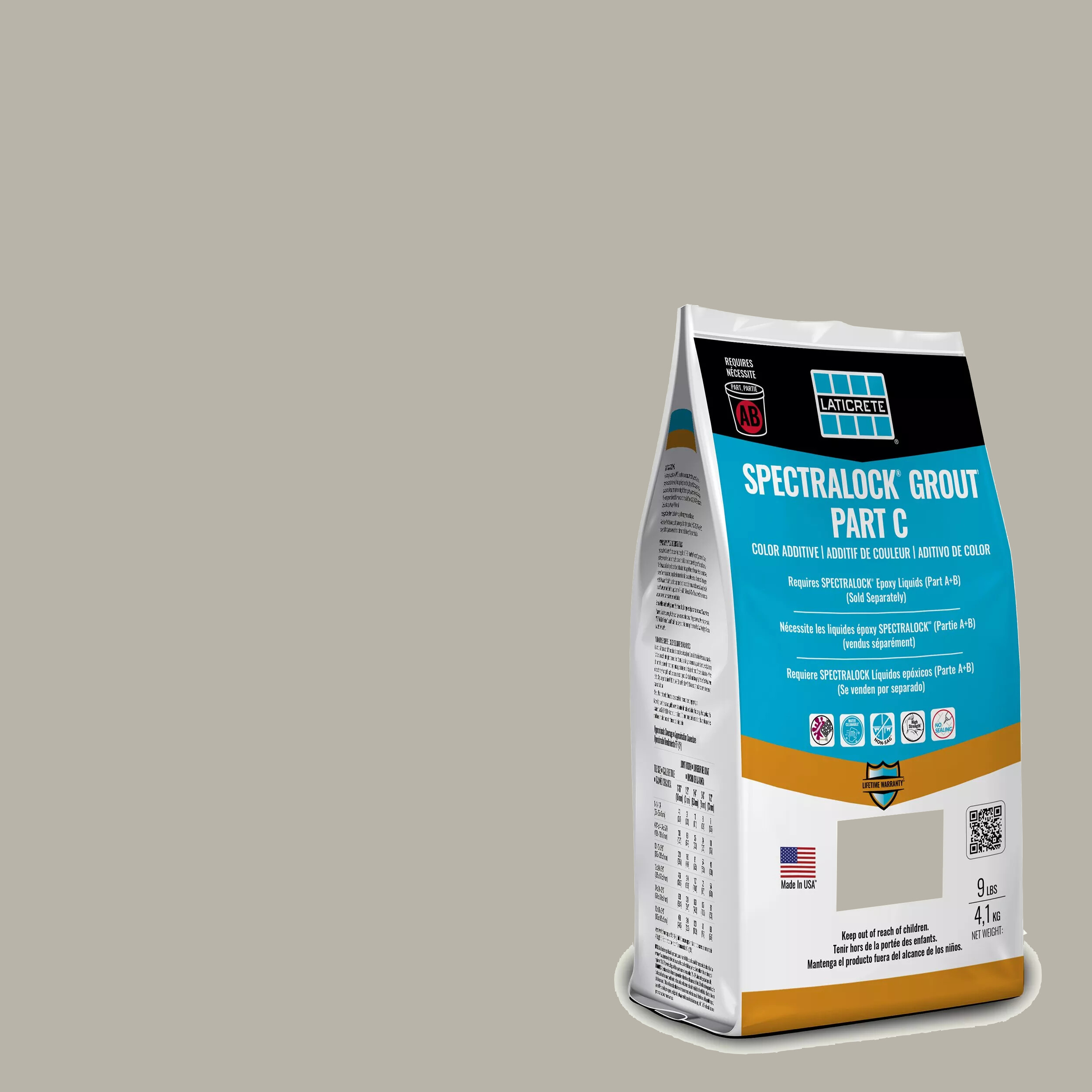 Spectralock Pro Premium Grout Part C Colored Powder #1297 Iron 9 lb