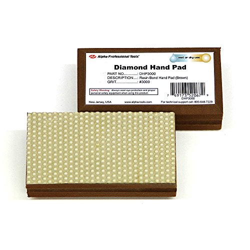 Tampon de polissage à la main diamanté à liant résineux Brown grain 3000