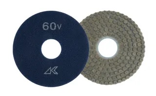 Wet Surface Preparation Blade Ceramica Vitrified with Hook & Loop Blue 60 Grit 4"