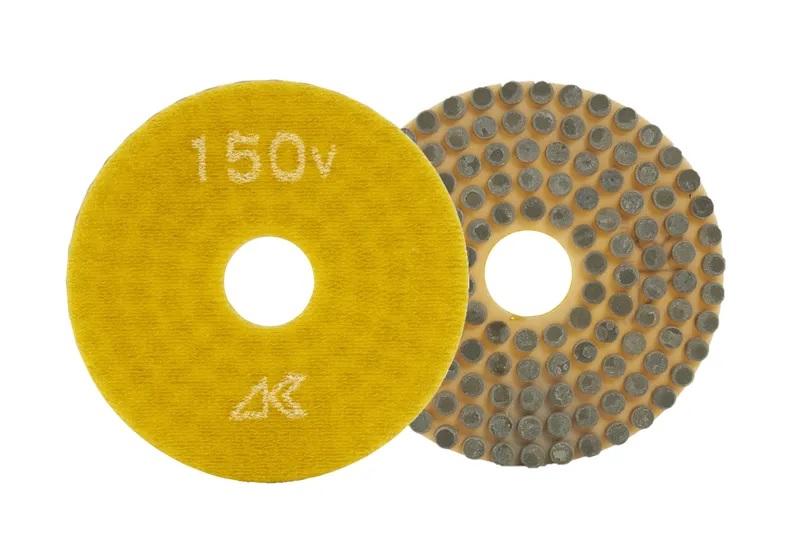 Wet Surface Preparation Blade Ceramica Vitrified with Hook & Loop Yellow 150 Grit 4"