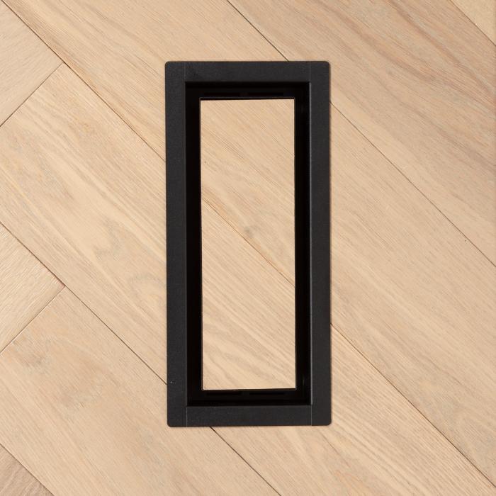 Framed Floor Vent OG Matte Black 4" x 14"