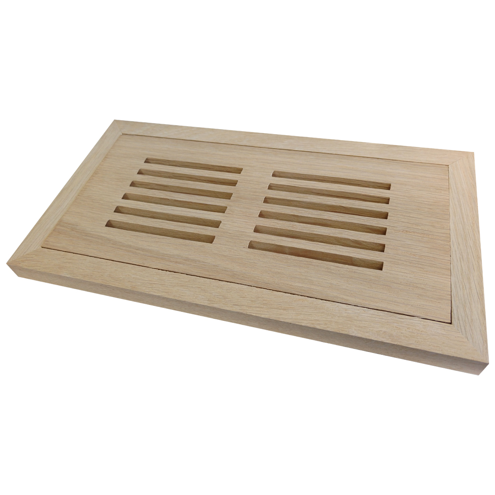 Flush Mount Wood Vent Grid White Oak 4" x 10"