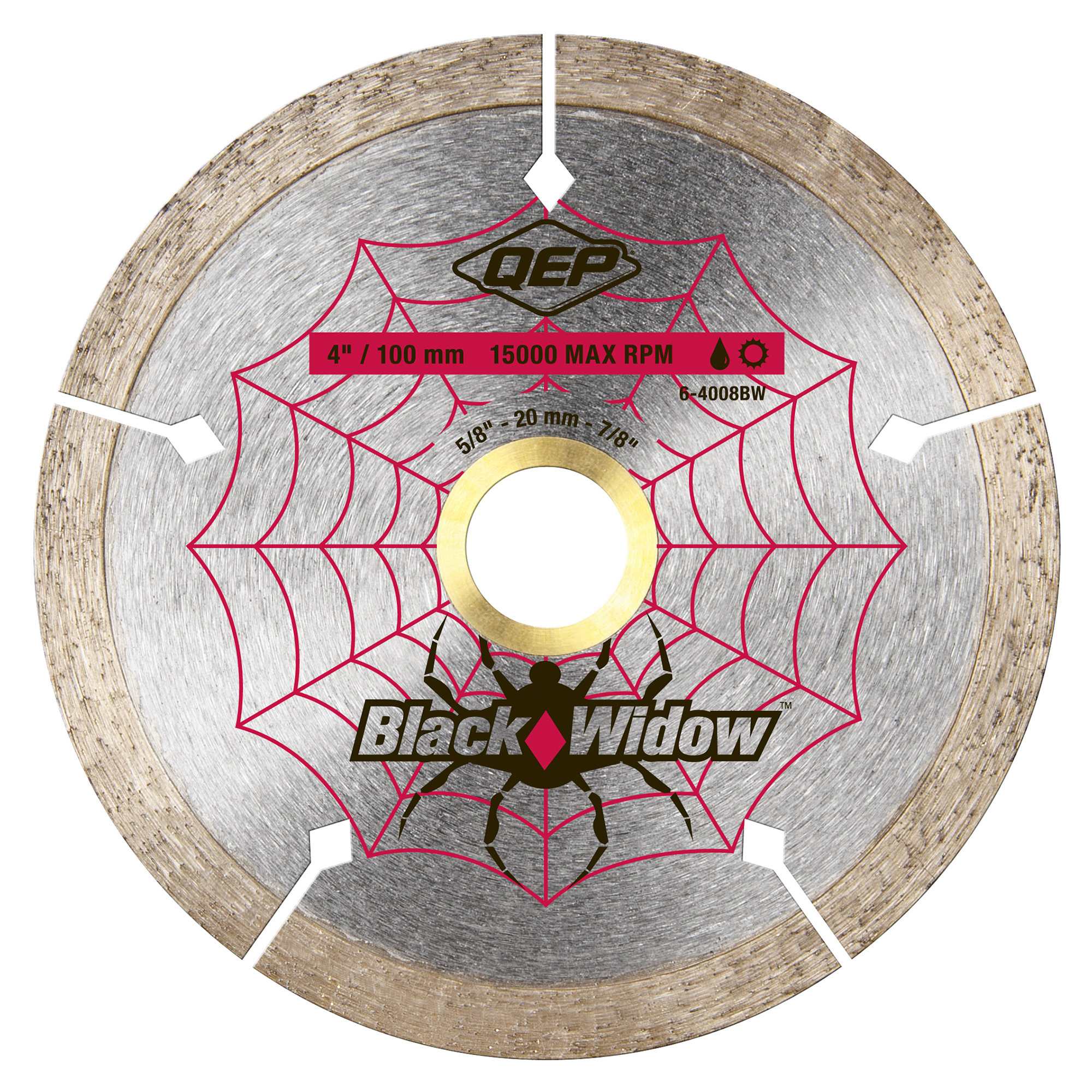QEP Wet/Dry Diamond MicroSegmented Tile Saw Blade Black Widow