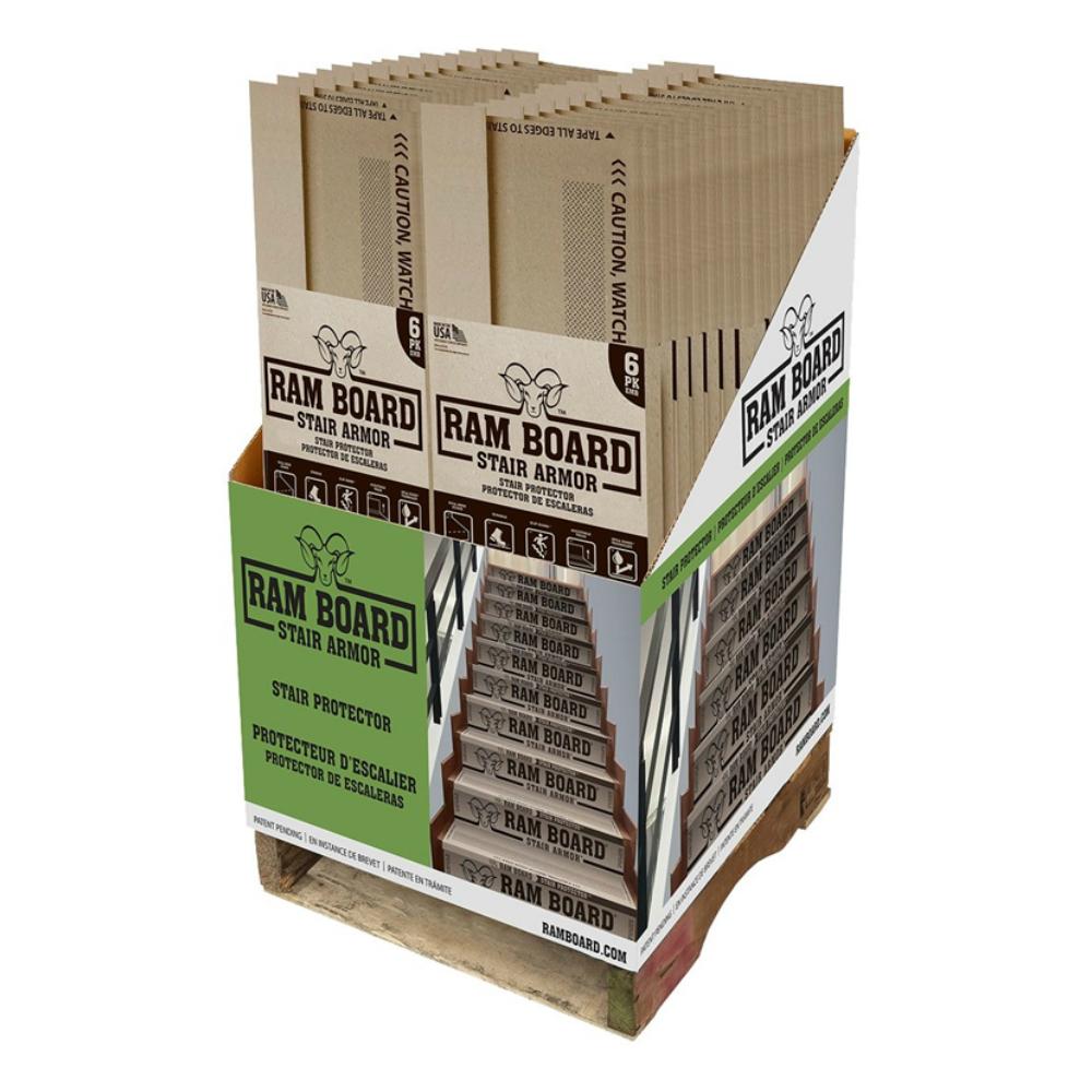 Stair Protection Ram Board - 34" (Pack of 6)