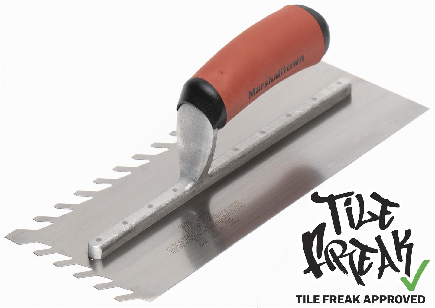 Truelle à dents en forme de vagues 1/2" LayFlat 4-1/2" x 11" avec poignée DuraSoft